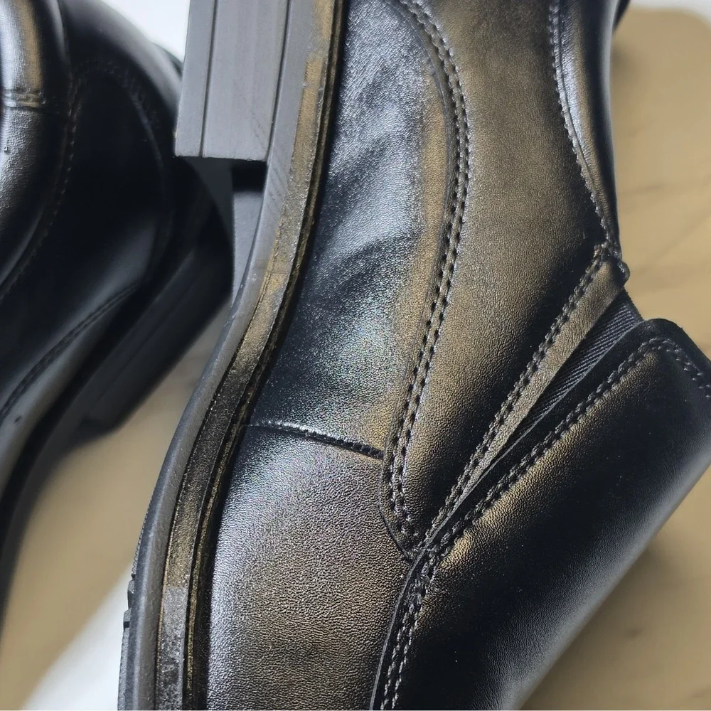 George Black Leather Loafer Men's Slip On Dress Shoes Size 10.5